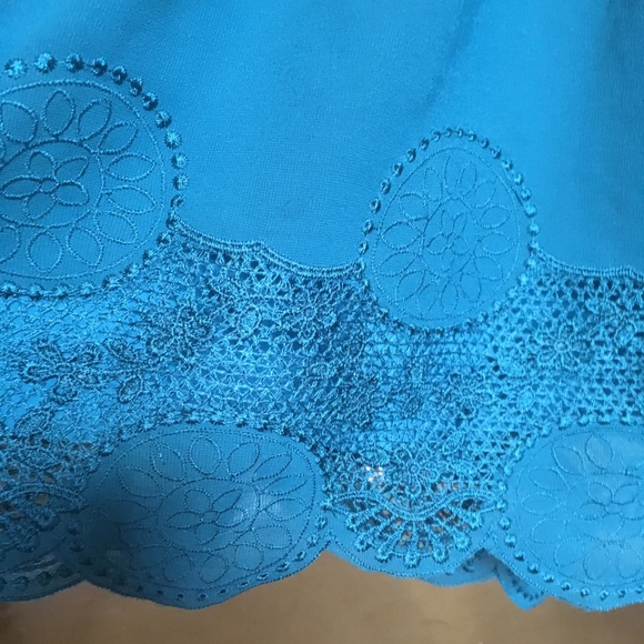 Teal Scalloped Bottom Dress - Picture 4 of 4